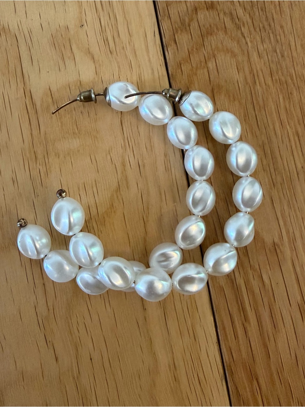 Pearl Hoop Earrings